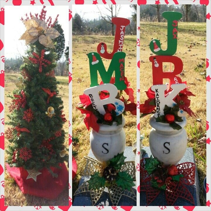 Christmas decor for gravesite