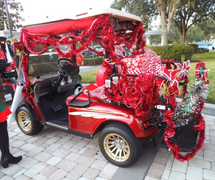 Christmas decor for golf carts