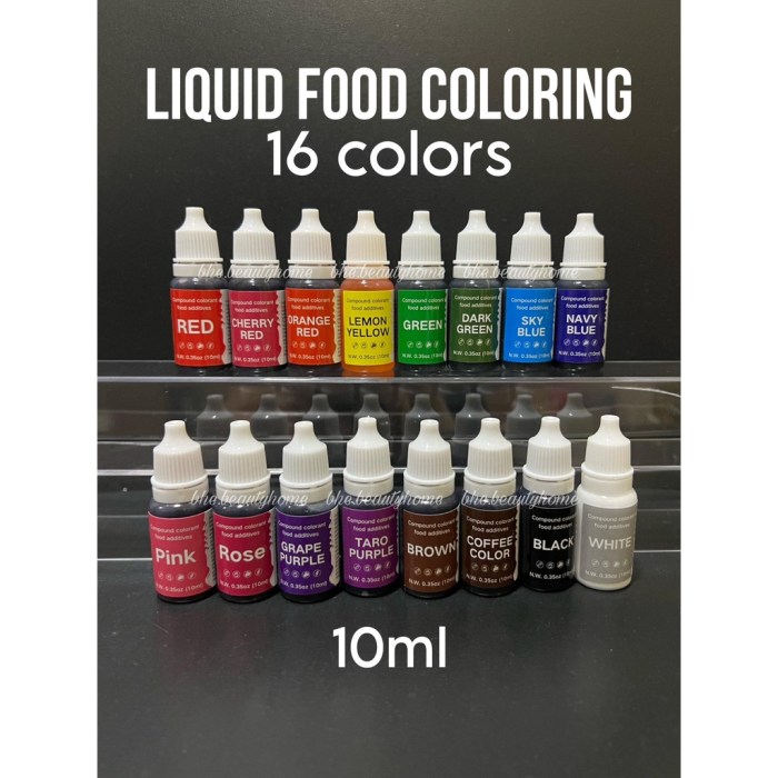 Gold food coloring liquid