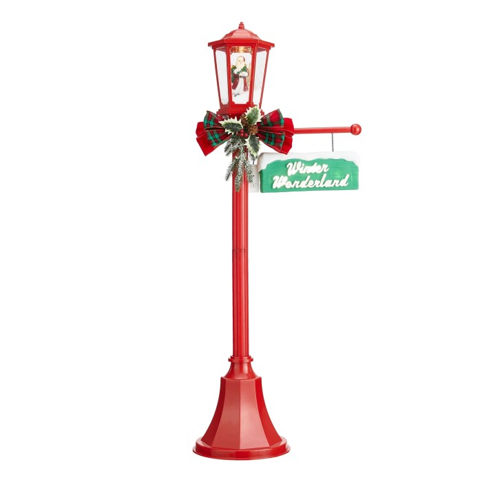 Christmas decor for lamp post