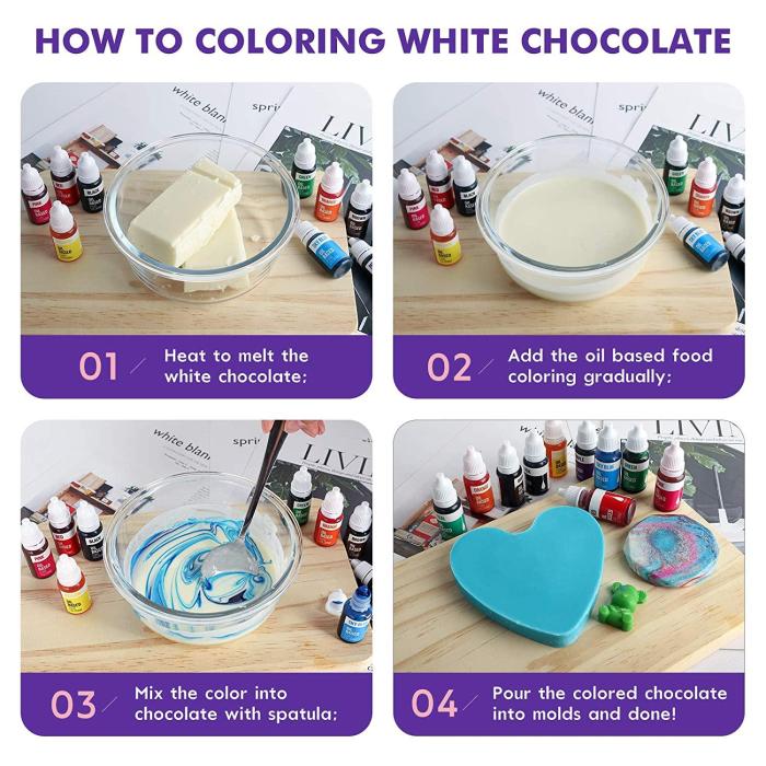 Oil based food coloring for chocolate