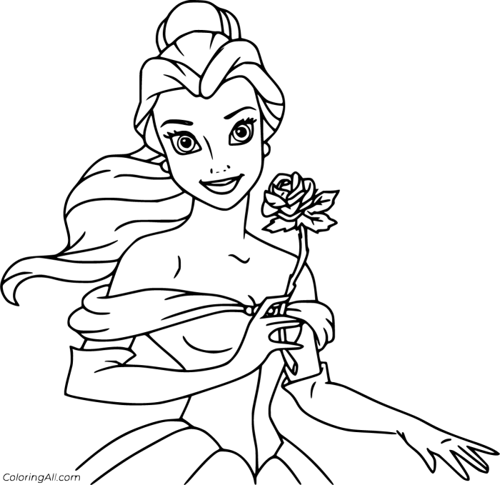 Coloring page belle anime