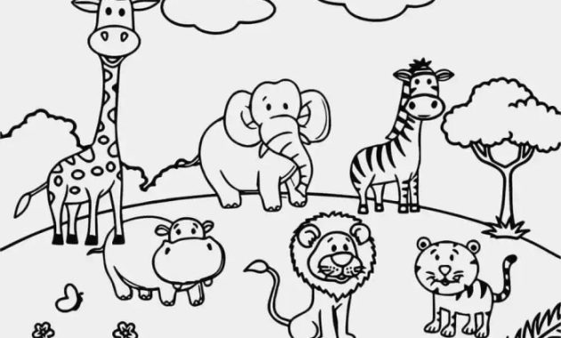 Free Printable Coloring Pages of Zoo Animals