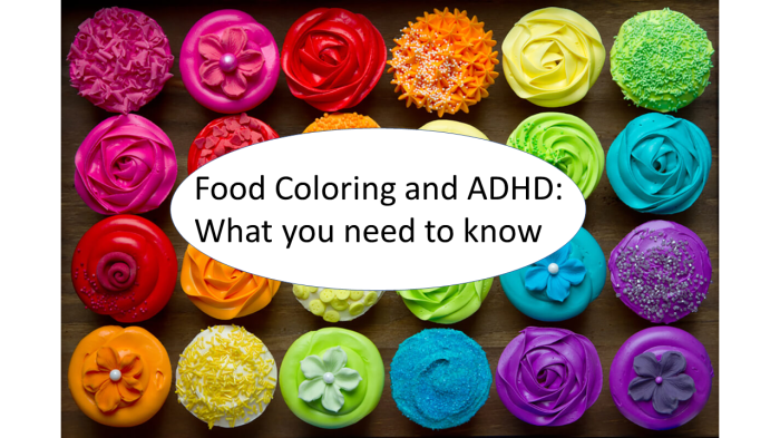 Artificial food coloring and adhd