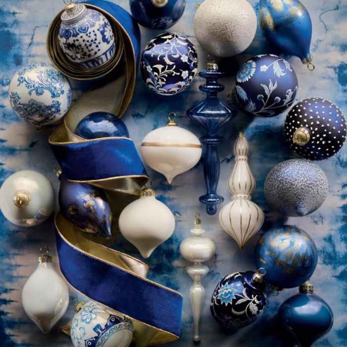 Navy blue christmas decor