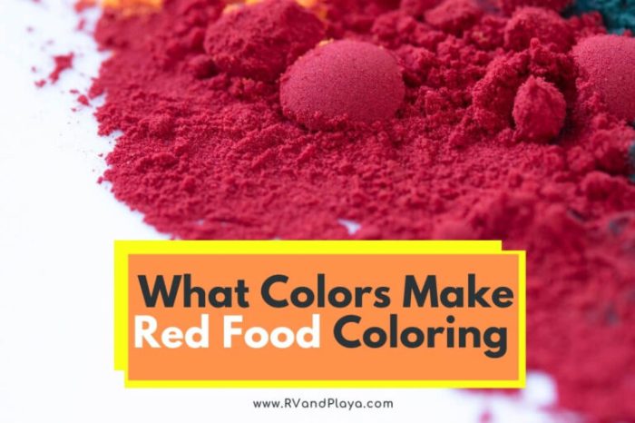 What two colors make red food coloring