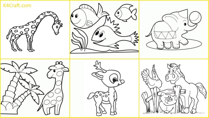 Animal coloring worksheets for kindergarten