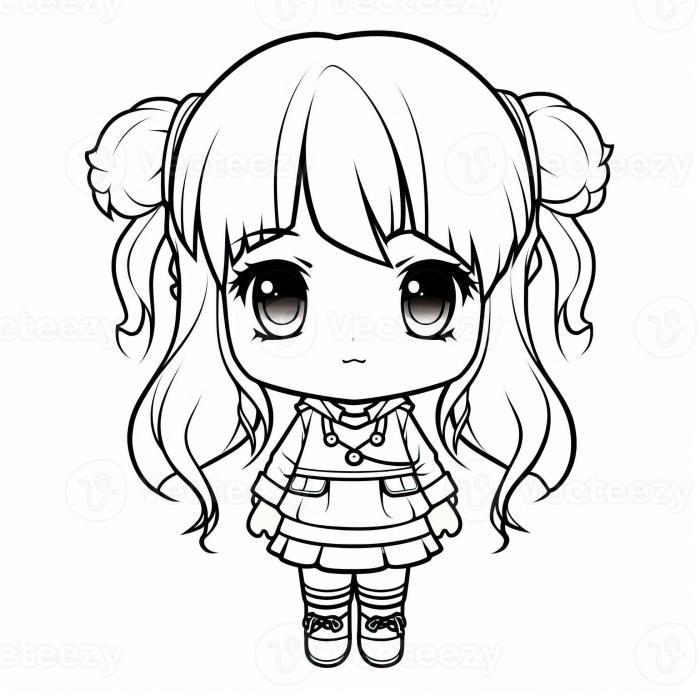 Coloring pages girls animation