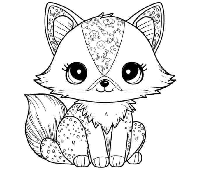 Animal coloring pages for girls baby animals