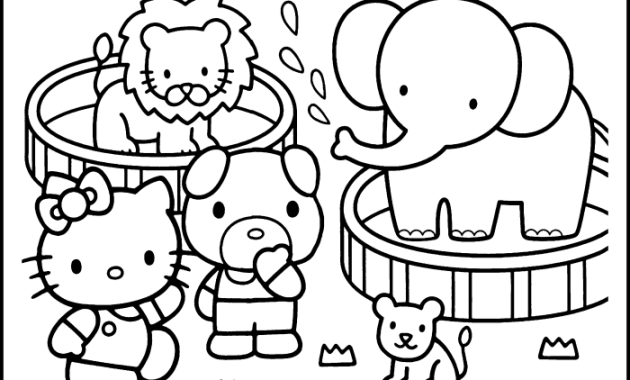 Coloring Pages of Zoo Animals for Preschool