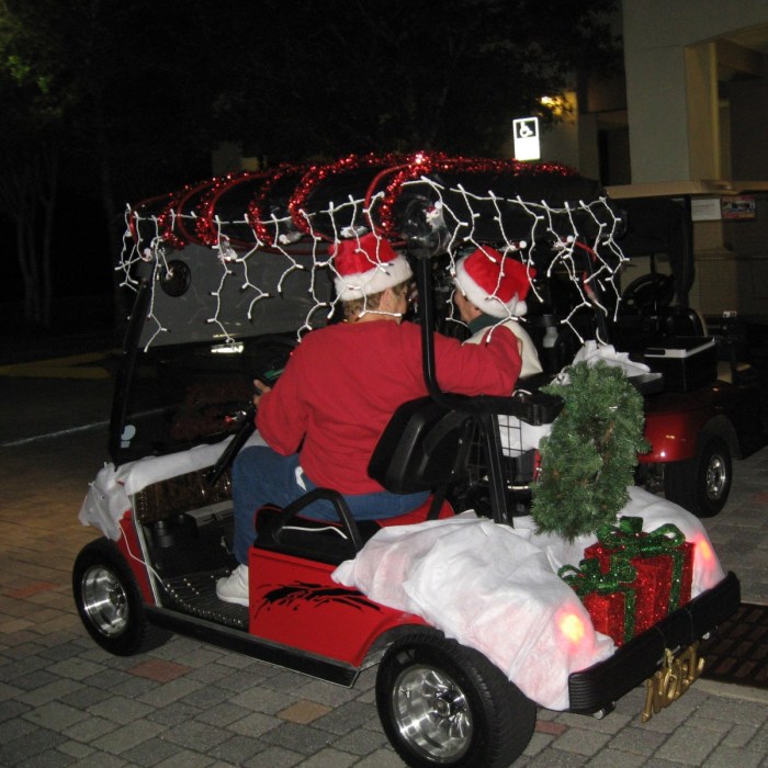 Christmas decor for golf carts