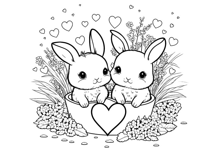 Animal coloring pages bunny