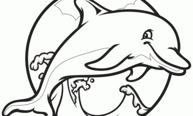 Easy Animal Coloring Pages Dolphins!