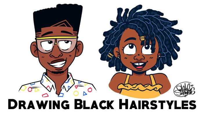 Coloring black anime hair