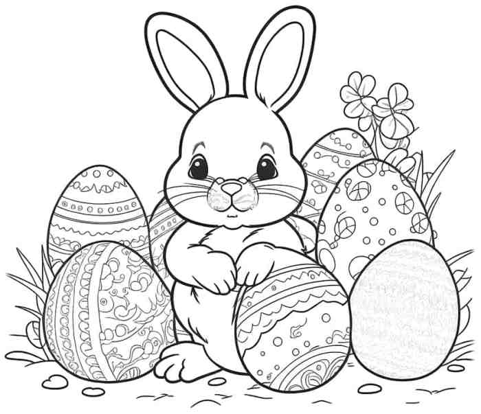 Animal coloring pages bunny