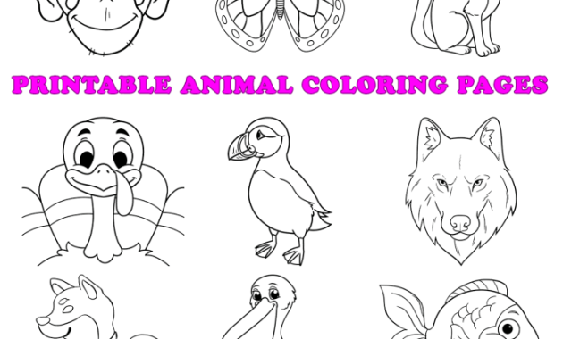 Free Animal Coloring Sheets for Kids Fun and Educational