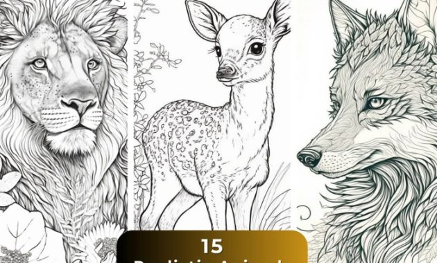 Detailed Realistic Animal Coloring Pages