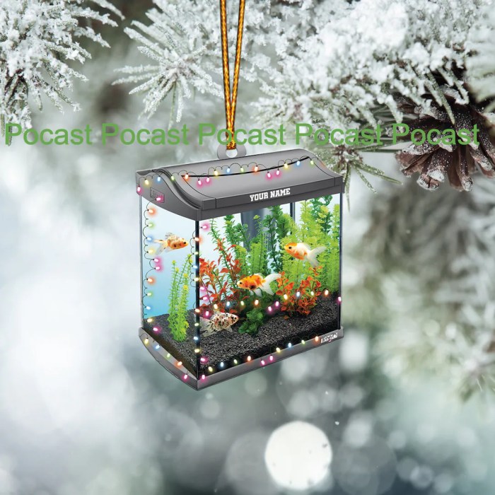 Christmas fish tank decor