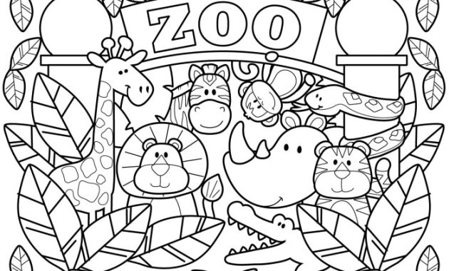 Coloring Pages of Zoo Animals A Wild Ride